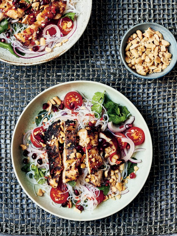 Soy & Ginger Chicken With Glass Noodle Salad