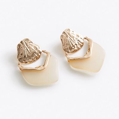 Gold And Resin Earrings from Uterque