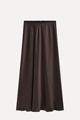 Camisole Satin Midi Skirt from Massimo Dutti