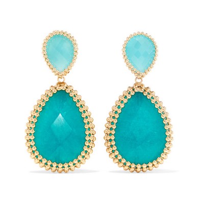 Vita Gold-Tone Stone Clip Earrings from Rosantica