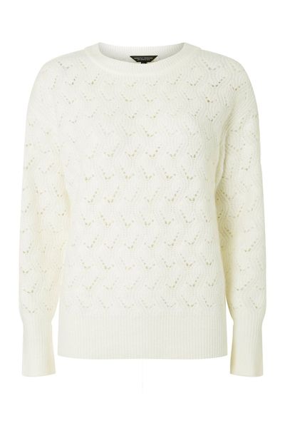 Ivory Pointelle Detail Jumper from Dorothy Perkins