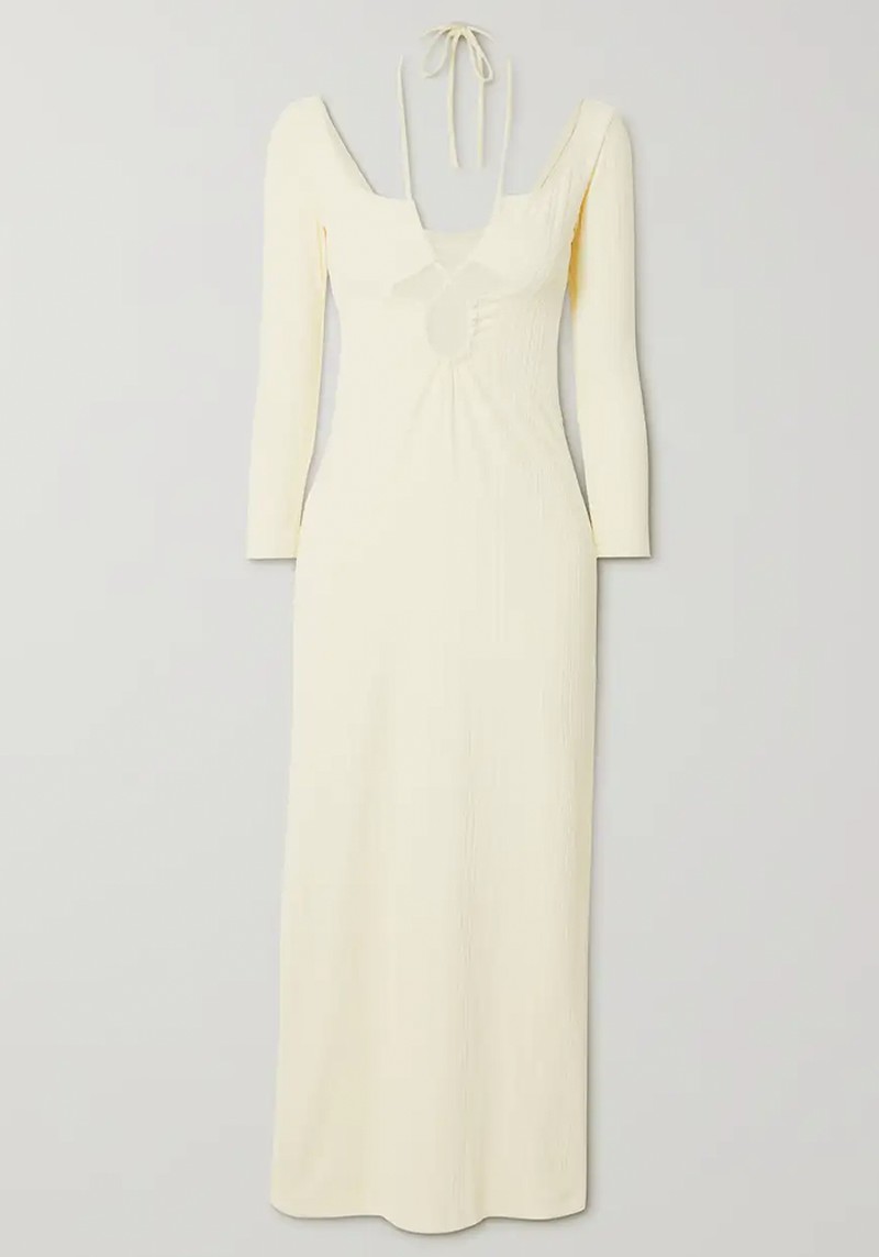 Yasmina Cutout Ribbed Knit Dress from Leslie Amon