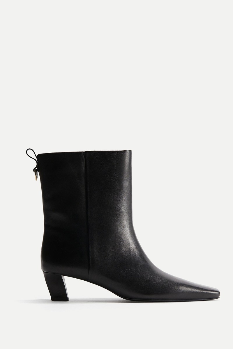 Heeled Leather Boots from H&M