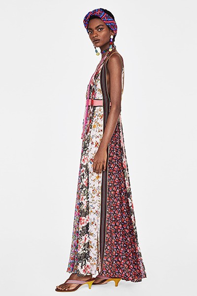 Studio Shimmery Patchwork Dress from Zara