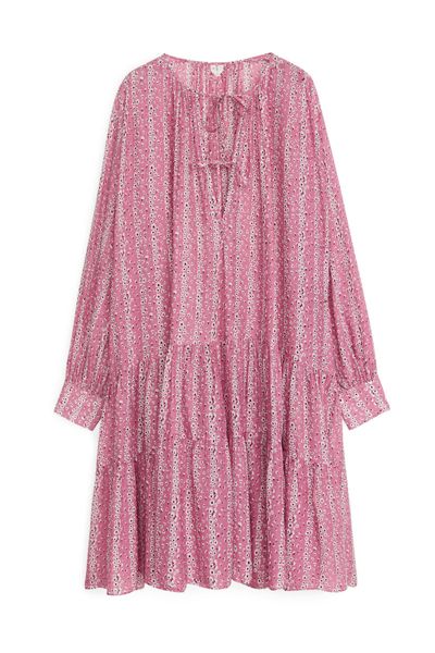 Ruffled Chiffon Dress from Arket