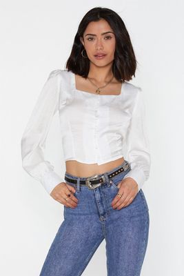 Square Neck Puff Sleeve Blouse from Nasty Gal