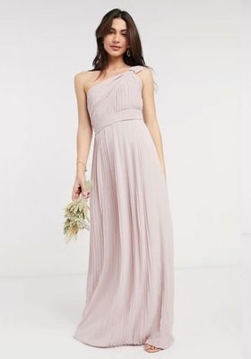 Bridesmaid Pleated One Shoulder Maxi Dress from TFNC