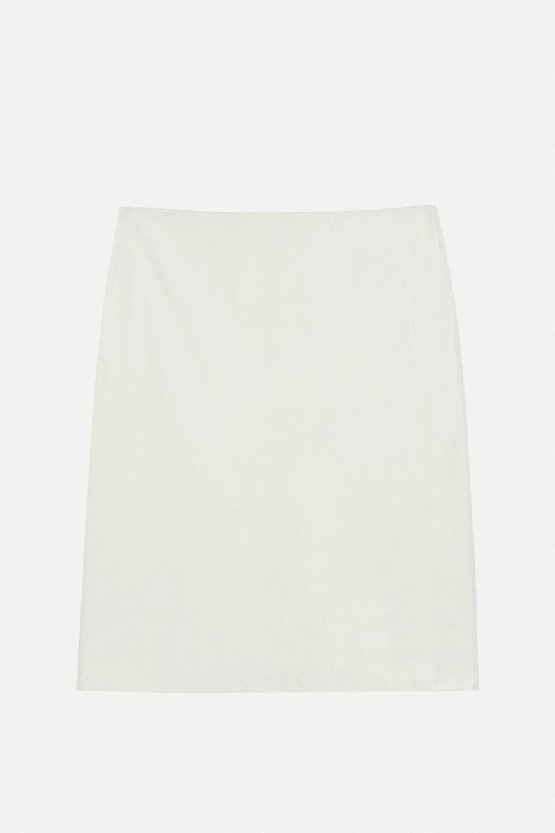 Nappa Leather Midi Skirt from Massimo Dutti