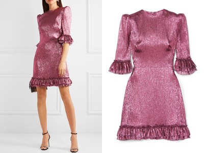 Ruffled Silk-Blend Lamé Mini Dress from The Vampire's Wife