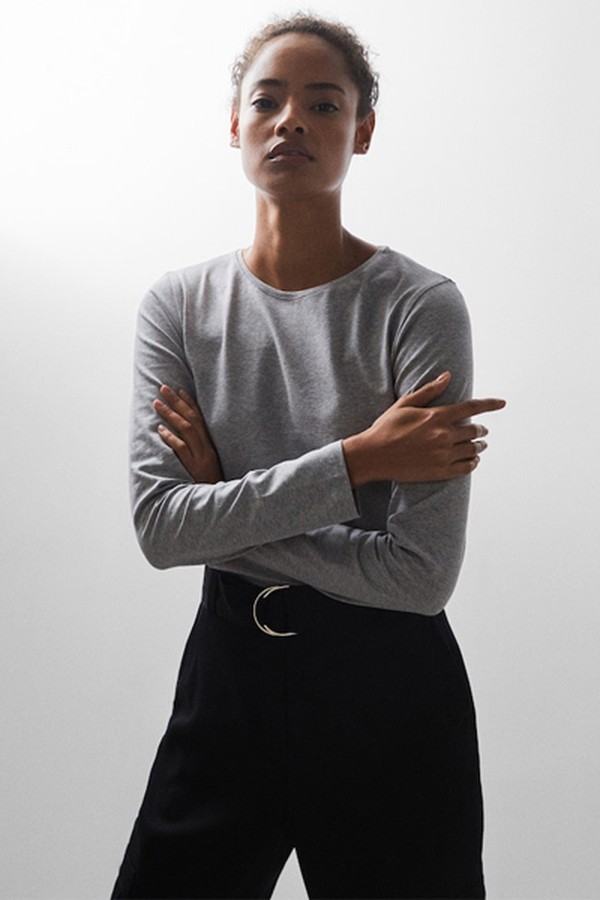 Plain Cotton T-Shirt from Massimo Dutti