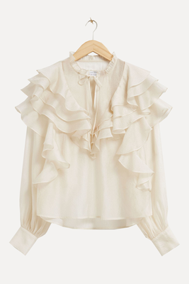 Sheer Ruffle Blouse from & Other Stories 