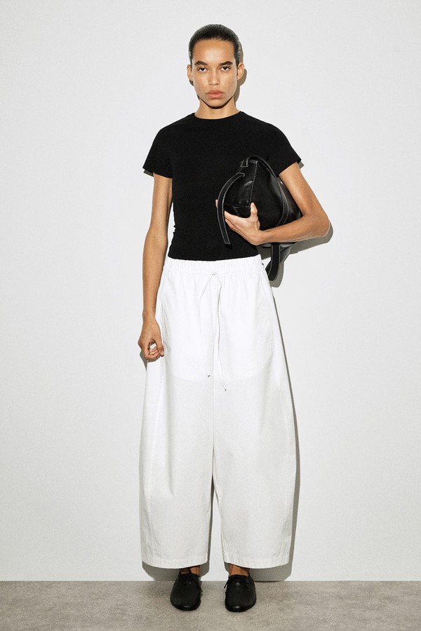 Elasticated Barrel-Leg Trousers from COS