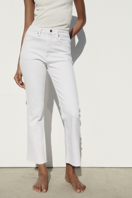 Flared Mid-Rise Cropped TRF Jeans from Zara