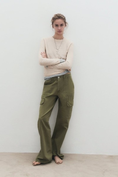 Straight Cargo TRF Trousers from Zara