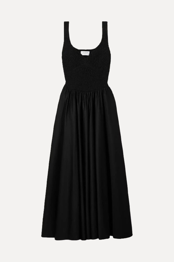 Shirred Cotton-Sateen Midi Dress from La Ligne