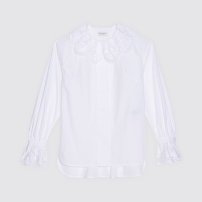 Shirt With Broderie Collar from Sandro