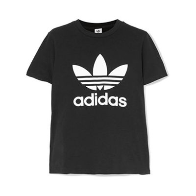 Trefoil Printed Stretch-Cotton Jersey T-Shirt from Adidas Originals