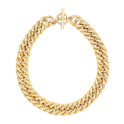 Large Curb 18kt Gold-Plated Chain Necklace from Tilly Sveaas