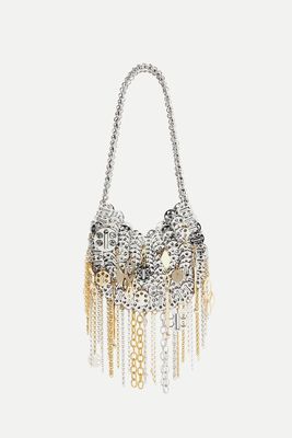 Iconic 1969 Moon Embellished Disc Top Handle Bag from Rabanne