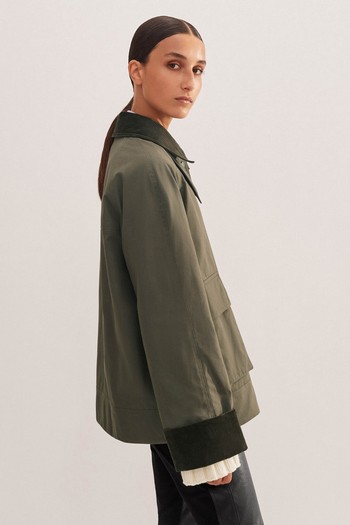 Oversized Waxed Cotton Country Jacket from ME+EM