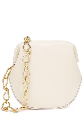 Peanut Brot Ivory Leather Shoulder Bag from Osoi