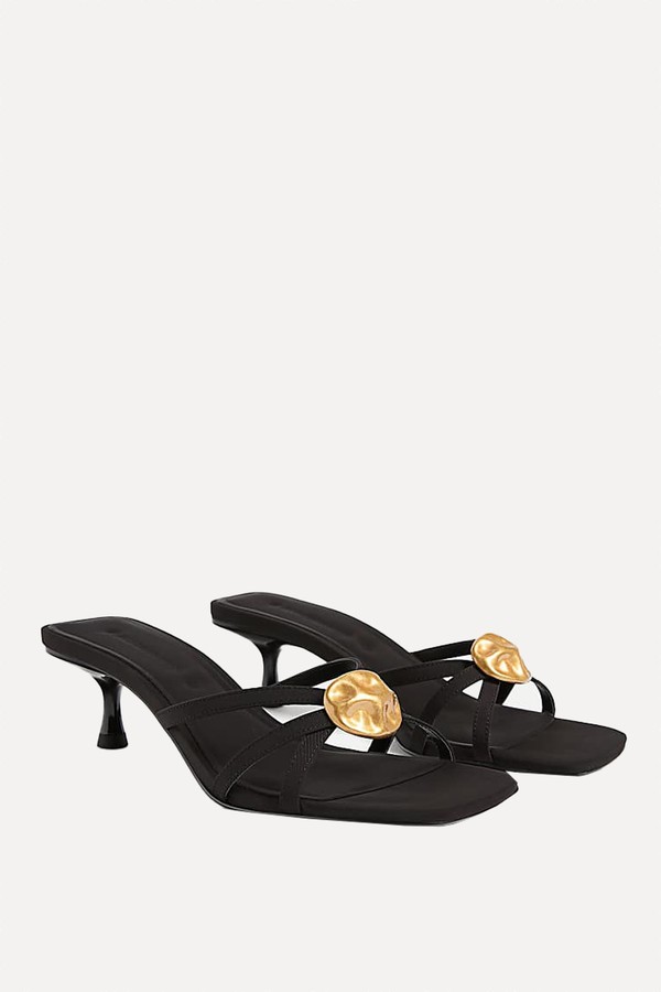 Rhinestone High-Heel Sandals