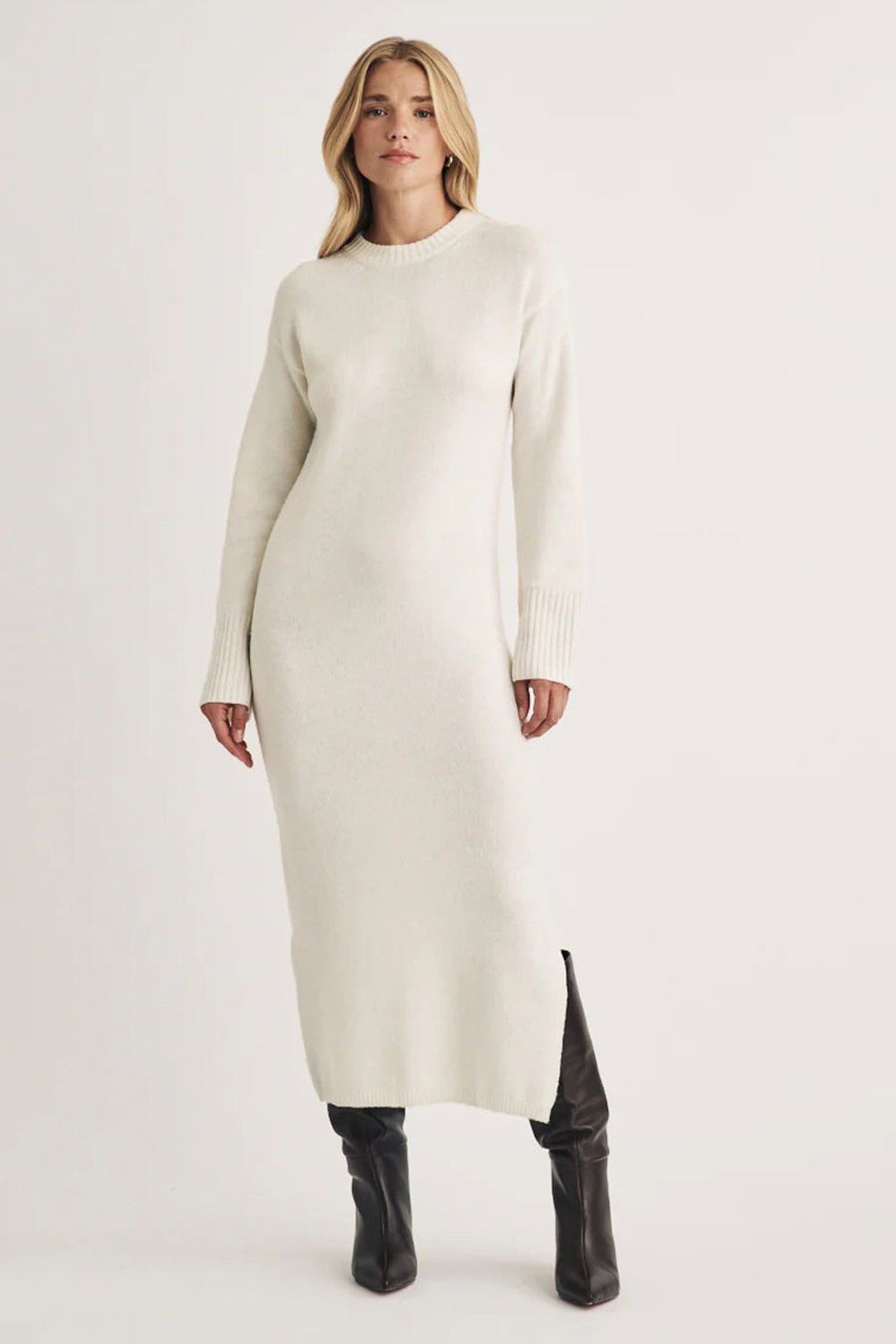 Crew Neck Knitted Midi Jumper Dress from Nobody's Child