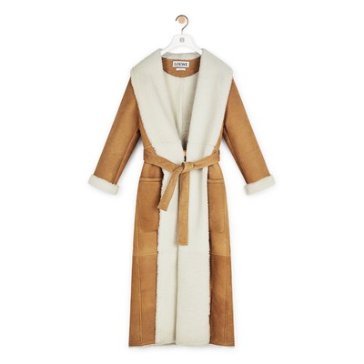 Long Shearling Coat Camel from Loewe