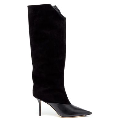 Brelan 85 Suede Knee-High Boots from Jimmy Choo