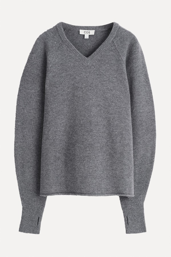 Merino Wool V-Neck Jumper from COS