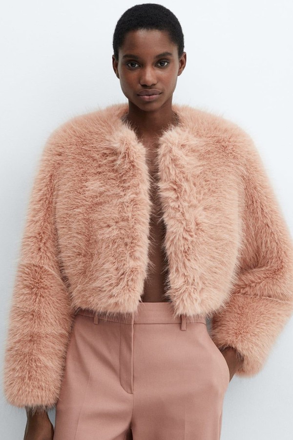 Fur Effect Jacket from Mango
