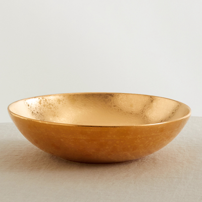 Mojave Medium Porcelain Gold Bowl from L’OBJET