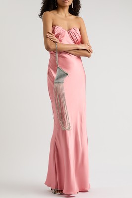 Livia Strapless Satin Gown from Misha