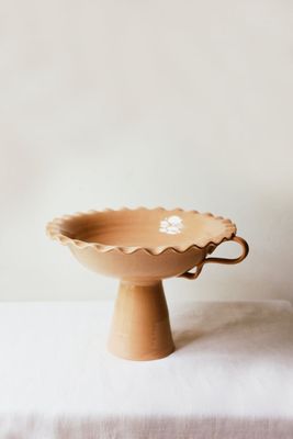 Terracotta Gigli Bowl With Stand from Bettina