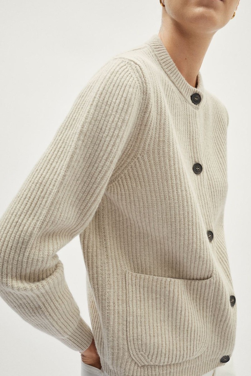 The Woolen Crewneck Ribbed Cardigan