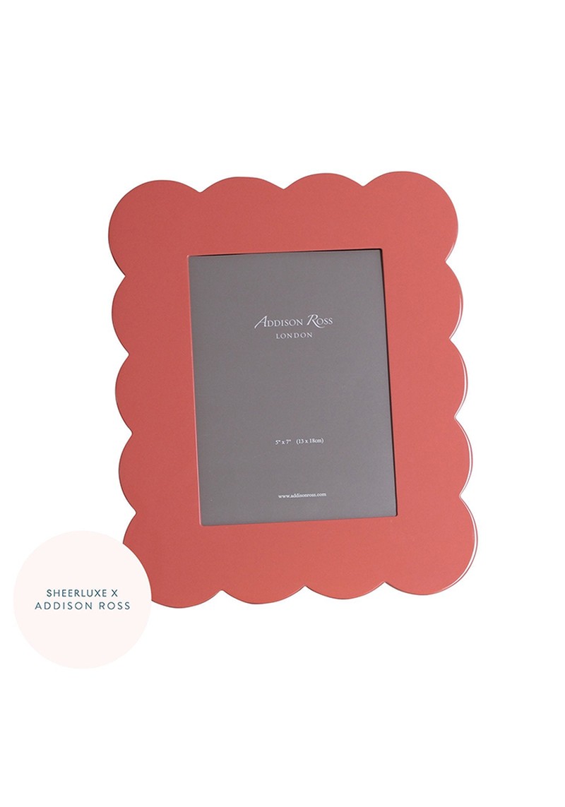 Large Lacquered Scallop Photo Frame from Addison Ross