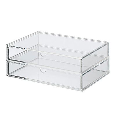 Acrylic Box – 2 Drawers – Wide from MUJI