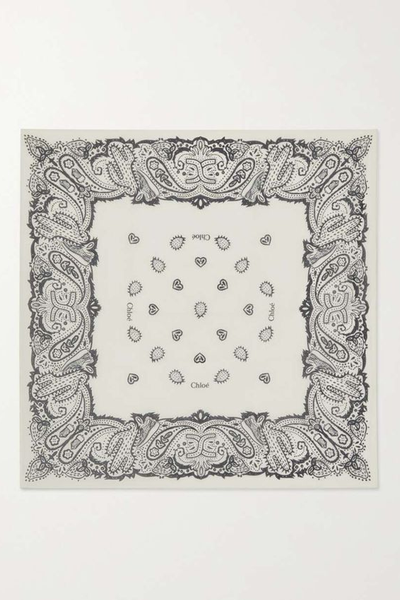 Printed Cotton And Silk-Blend Scarf from Chloé