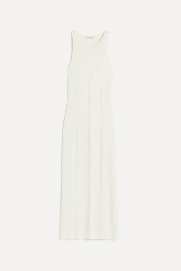 Open-Back Rib-Knit Dress from H&M