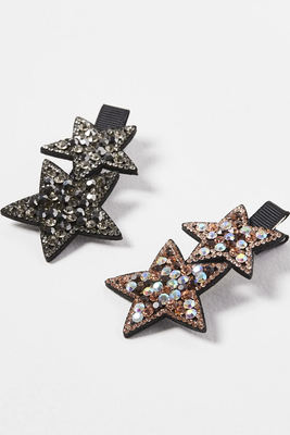 Jewelled Star Black Hair Clips Pack of Two from Oliver Bonas