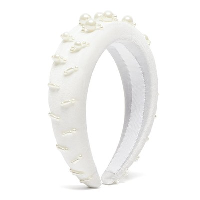 Lili 1 Embellished Padded-Velvet Headband from House Of Lafayette