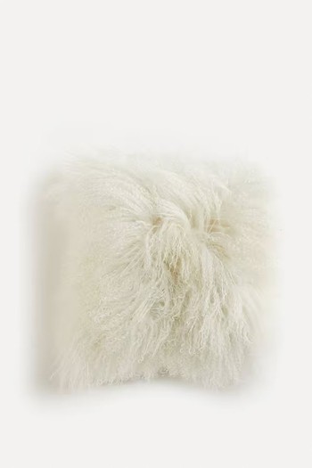 Mongolian Sheepskin Cushion from John Lewis