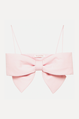 Crepe Couture Bow-Detail Bra Top from Valentino